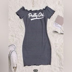 SHEIN teen size 14 (more like a 10/12) “Pretty Girl” off the shoulder dress